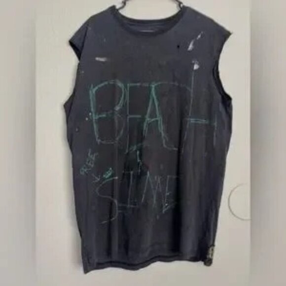 NWOT vintage extra long drummers tee Free KING SLIME heavy TEE OVERSIZED tank - Picture 2 of 10